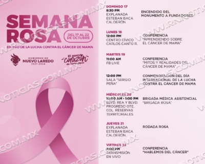 ‘SEMANA ROSA’: INICIATIVA DEL GOBIERNO  CONTRA EL CÁNCER DE MAMA