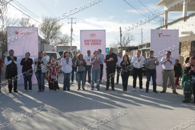 ENTREGA DE OBRAS NO SE DETIENE; INAUGURA CARMEN LILIA CANTUROSAS PLAZAS, VIALIDADES Y BA&Ntilde;OS DE UNIDAD DEPORTIVA