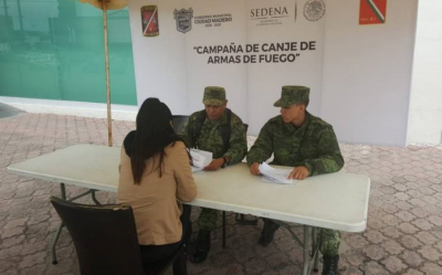Arranca Sedena y Gobierno de Ciudad Madero campa&ntilde;a de Canje de Armas 2022