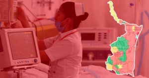 A semáforo rojo, casi todo el estado