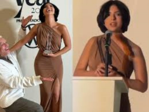 Critican discurso de Ángela Aguilar al recibir el premio Mujer del Año 2024