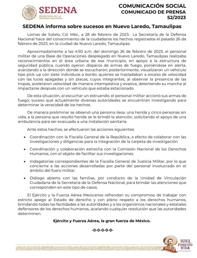 VIDEO Comunicado de Sedena es contradictorio ante los hechos de Masacre de j&oacute;venes