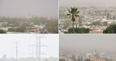 Trae frente frío nubes de polvo