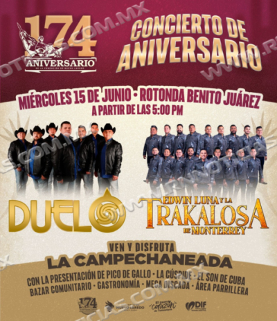INVITA GOBIERNO MUNICIPAL A DISFRUTAR DEL GRAN CONCIERTO DE ANIVERSARIO