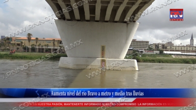 VIDEO Aumenta nivel del r&iacute;o Bravo a metro y medio tras lluvias