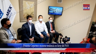 VIDEO Presenta Coparmex encuesta tendenciosa en favor del PAN