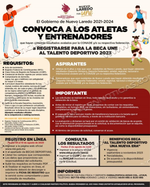 Gobierno Municipal publica convocatoria para Becas Deportivas
