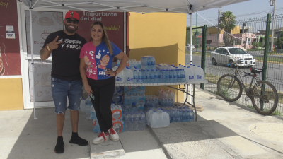 Neolaredenses recolectan agua embotellada para apoyo de Nuevo Le&oacute;n