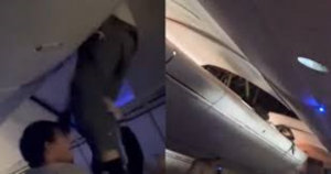 Difunden video con los momentos de terror que vivieron pasajeros en un vuelo con turbulencias extremas