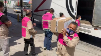 VIDEO Llegan las 324 mil  boletas de revocaci&oacute;n de mandato a Nuevo Laredo