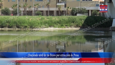 VIDEO Desciende nivel de r&iacute;o Bravo por extracci&oacute;n de Presa