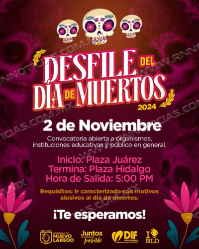 Invitan a la ciudadan&iacute;a a participar en el primer Desfile del D&iacute;a de los Muertos el 2 de noviembre