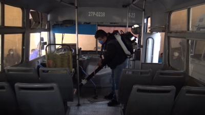 VIDEO Contin&uacute;an medidas en el transporte p&uacute;blico para evitar contagios