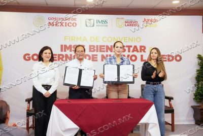 GOBIERNO DE NUEVO LAREDO E IMSS-BIENESTAR FORMALIZAN CONVENIO PARA AMPLIAR COBERTURA DE SALUD