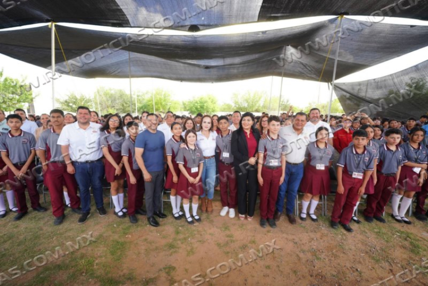 ALCALDESA CARMEN LILIA CANTUROSAS TRANSFORMA INFRAESTRUCTURA DE SECUNDARIAS TÉCNICAS DE NUEVO LAREDO