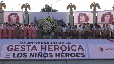 VIDEO Conmemoran Gesta Heroica de los Ni&ntilde;os H&eacute;roes en Nuevo Laredo