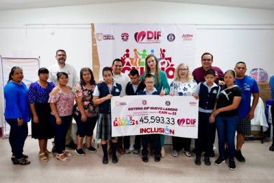 CONCLUYE DIF ENTREGA DE APOYOS A CENTROS DE ATENCI&Oacute;N M&Uacute;LTIPLE DE NUEVO LAREDO
