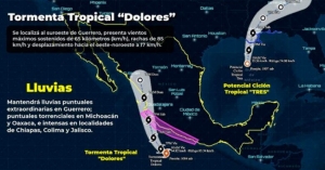 Confirman formación de tormenta tropical “Dolores”
