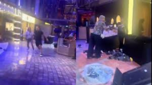 Crucero se inclina hasta 45 grados por vientos huracanados y causa p&aacute;nico