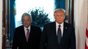 Trump asegura que su &eacute;xito en la frontera con M&eacute;xico fue gracias al apoyo de AMLO