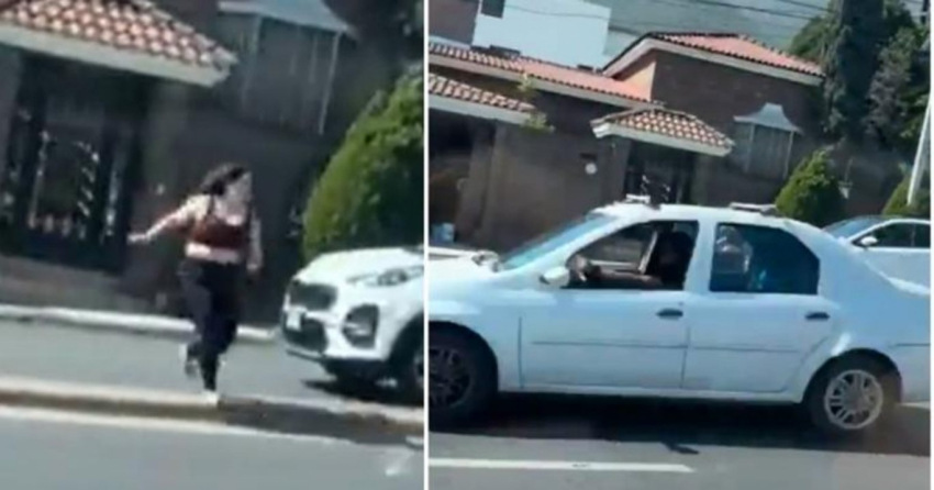 Mujer es brutalmente embestida por un carro en avenida Paseo de los Leones en Monterrey