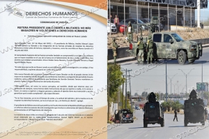 Reitera presidente AMLO orden a militares: no más masacres ni violaciones a derechos humanos