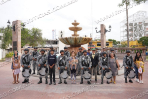 PRESENTA GUARDIA NACIONAL EXHIBICIÓN DE TOQUES DE ORDENANZA
