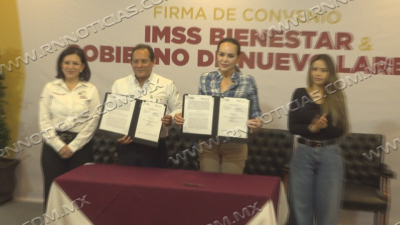 IMSS Bienestar y Gobierno de Nuevo Laredo firman convenio para instalar m&oacute;dulos de registro