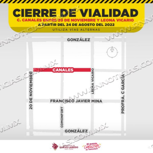 CIERRAN CALLE CANALES POR REHABILITACI&Oacute;N DE TUBER&Iacute;A