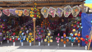 Vendedores de flores en Nuevo Laredo esperan repunte en ventas durante el Día de Muertos