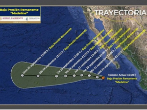 &lsquo;Madeline&rsquo; se debilita a baja presi&oacute;n; dejar&aacute; lluvias fuertes en BCS