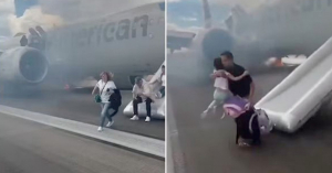 Un avión de American Airlines se incendió durante el despegue en Denver