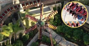 Pasajeros de juego mec&aacute;nico quedan varados m&aacute;s de dos horas en el aire por una falla
