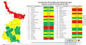 Se pinta de verde sem&aacute;foro del agua