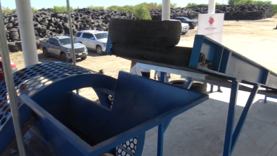 VIDEO Gobierno de Nuevo Laredo va darle reus&oacute; a llantas usadas con trituradora