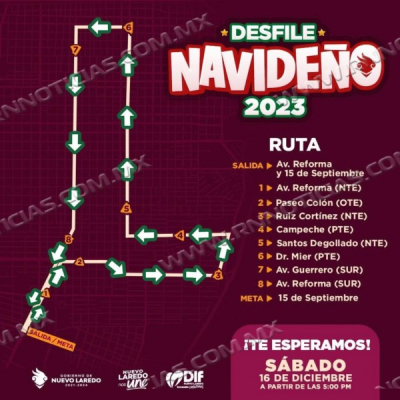 TODO LISTO PARA &ldquo;DESFILE NAVIDE&Ntilde;O 2023&rdquo;; RECORRER&Aacute; PRINCIPALES CALLES DE NUEVO LAREDO