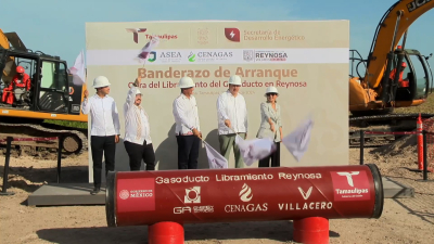 VIDEO Inicia Gobierno de Tamaulipas construcci&oacute;n de gasoducto libramiento Reynosa