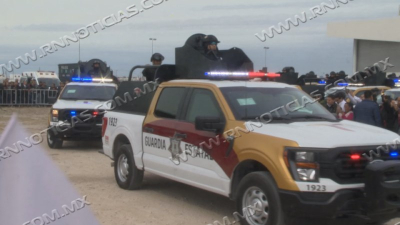 Refuerzan seguridad en Tamaulipas con más elementos y entrega de unidades a la Guardia Estatal