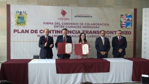 VIDEO Firman los dos Laredos Plan de Contingencia Transfronterizo