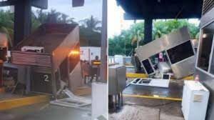 Mujer es aplastada tras el desplome de una caseta de cobro en Playa del Carmen