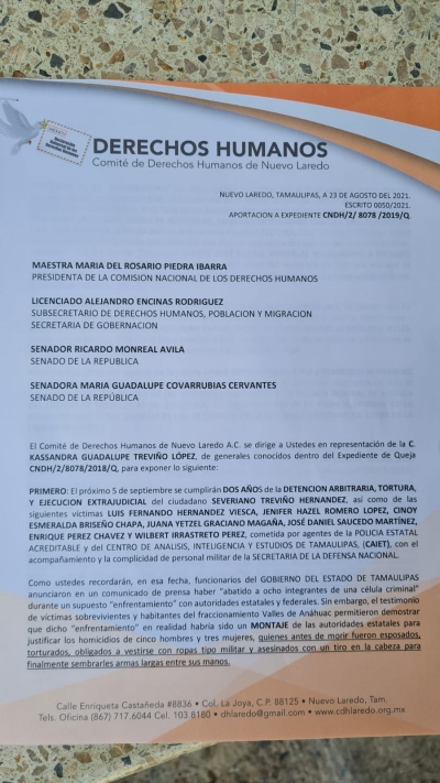 VIDEO Masacre de Valles de An&aacute;huac sigue impune a dos a&ntilde;os; piden a CNDH cierre de investigaci&oacute;n
