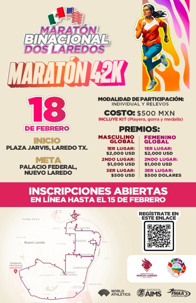 Primer Marat&oacute;n Binacional Dos Laredos: Una invitaci&oacute;n a la uni&oacute;n a trav&eacute;s del deporte