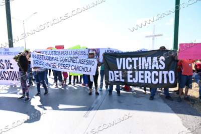 Protestan por abusos y ejecuciones extrajudiciales en la Nuevo Laredo: Ganaderos, choferes y familiares de v&iacute;ctimas exigen justicia