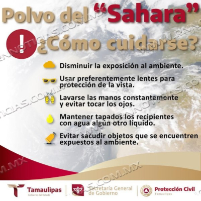 Llega a Tamaulipas polvo del Sahara
