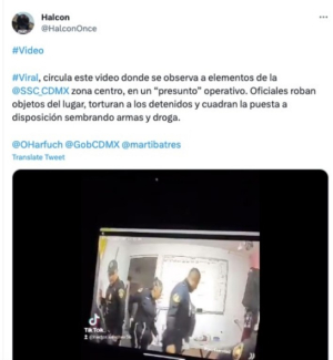 Filtran video de polic&iacute;as sembrando armas y droga en presunto operativo