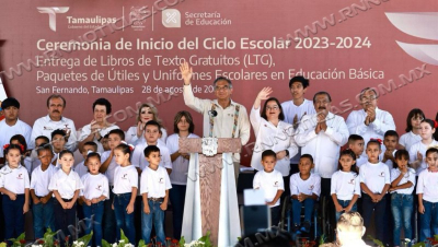 Tamaulipas participa con el presidente L&oacute;pez Obrador en ceremonia del nuevo ciclo escolar