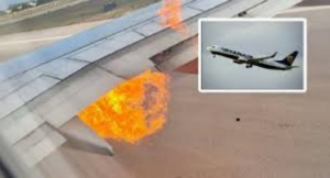 Se incendia motor de avi&oacute;n con pasajeros a bordo