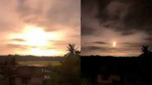Impactante estallido de un meteorito al entrar en la Tierra