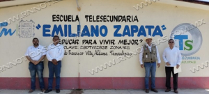 Atiende Delegado de Bienestar programa La Escuela es Nuestra en telesecundaria de Aldama