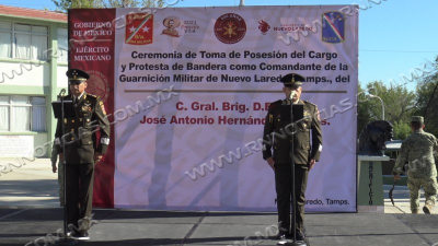 Toma protesta nuevo Comandante de la Guarnici&oacute;n Militar de Nuevo Laredo